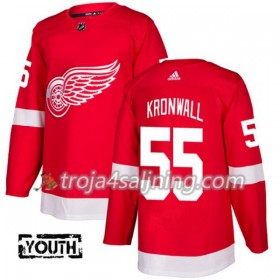 Detroit Red Wings tröja Niklas Kronwall 55 Röd 2017-2018 Adidas Authentic - NHL Tröjor Barn